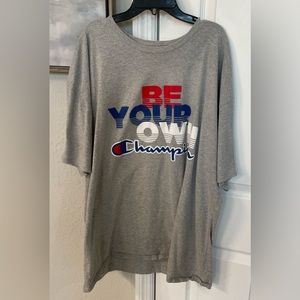 Champion Men’s Iconic Graphic Print S/S Athletic Tee-Sz 2XL-Preowned-Runs small